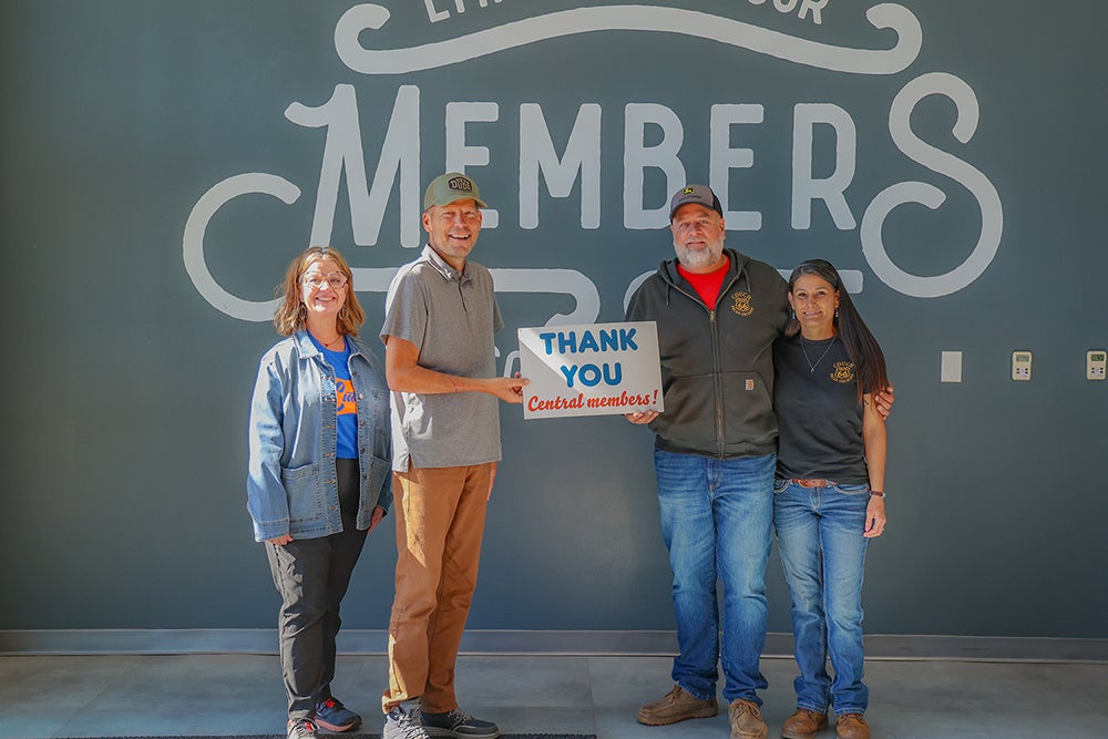 From left to right: Dawn Shelton, Luther Pecan Festival Organizer and Promoter; Greg Tytenicz, Central Trustee; Mark Stroud and Teri Stroud, Owners of the Couch Pecan Orchard.