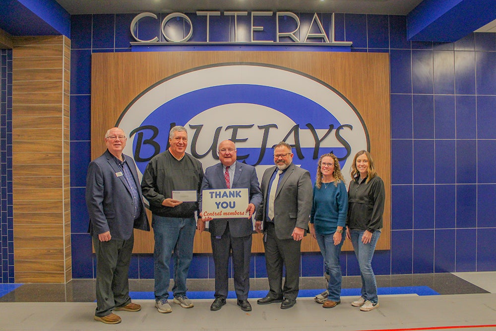 From left to right: Central Trustee, Sid Sperry; Central Community Foundation board member Steve Jones, Guthrie Public Schools Superintendent Mike Simpson, Guthrie Public Schools Executive Director of Personnel, John Hancock, Guthrie Educational Foundation board member, Shana Bench, and Guthrie Educational Foundation board member Natalie Hardin.